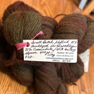 Three skeins, small batch milled yarn